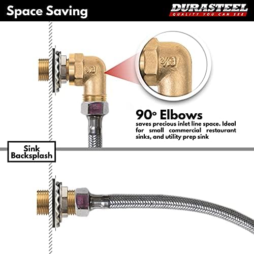 DuraSteel Wall Mount Faucet 90-Degree Elbow - Image 2