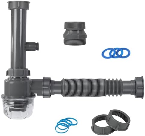 1-1/4" & 1-1/2" PVC Bottle Trap Plumbing Kit by Unknown