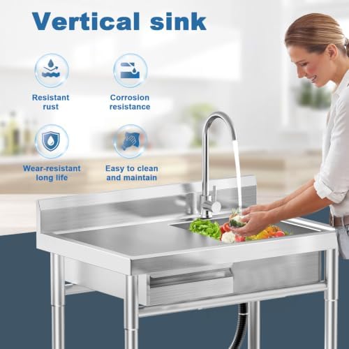 39" Stainless Steel Utility Sink - Image 3