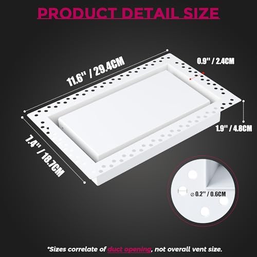 Flush Wall Vent, 6x10 Vent Cover Air Vent Cover White Wall Vent Cover - Image 6