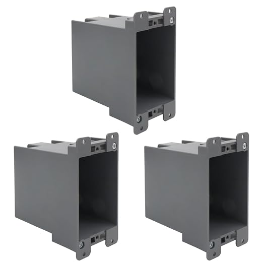 MAKERELE 20 cu 1-Gang Old Work Electrical Outlet Box（3 Pack） | Plastic Junction by MAKERELE