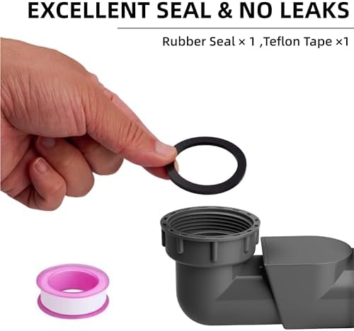 Low Profile 1-1/2 Inch Bathtub Shower Drain Pipe - Image 3