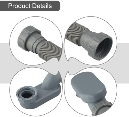ABS Bathtub Shower Drain Pipe Flat P Trap - Image 5