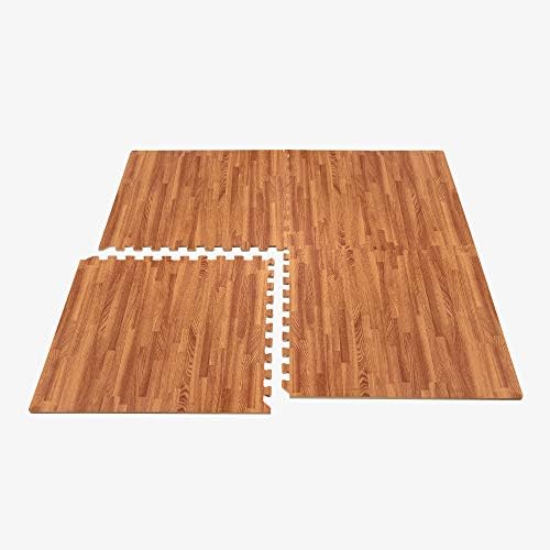 Forest Floor 3/8 Inch Thick Printed Foam Tiles, Premium Wood Grain Interlocking - Image 5