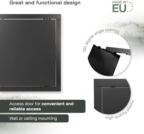 Vent Systems 12 x 12 Inch Anthracite Plastic Access Panel - Image 3