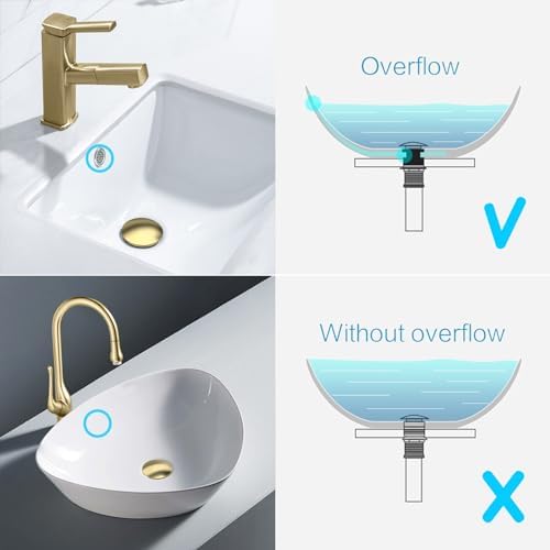 KAIYING Pop Up Drain, Bathroom Vessel Sink Drain - Image 5