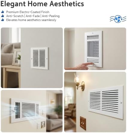 Steel Return Air Grille, Fits Universal Duct Opening, Stamped Durable Steel - Image 7