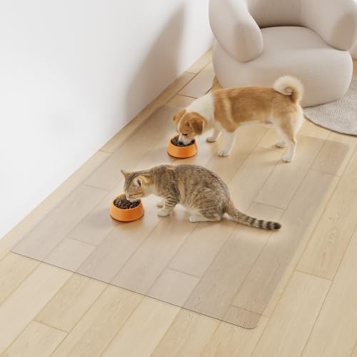3'×4' Area Mat for Hard Floor, Plastic Floor Mat for Litter Boxes by BelleCosy