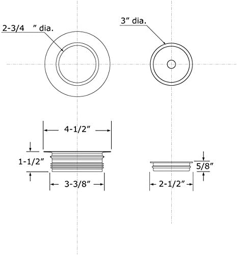 Westbrass D2091-07 Universal Replacement Disposal Drain Flange and Stopper Trim - Image 3