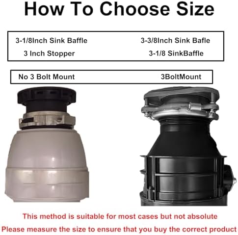 3 1/8 Inch Garbage Disposal Sink Baffle Splash Guard, Quiet Collar, Perfect Fit - Image 6
