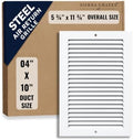 4 x 10 Inch Return Air Vent Cover, Solid Steel HVAC Grille by SierraGrates