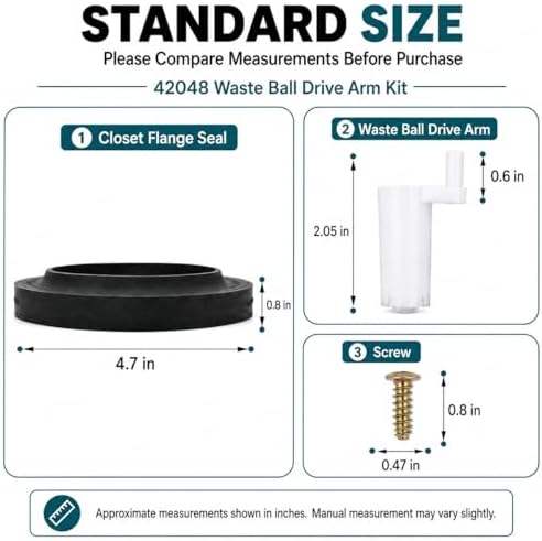 Podoy 42048 Waste Ball Drive Arm Kit, RV Toilet Repair Kit - Image 3