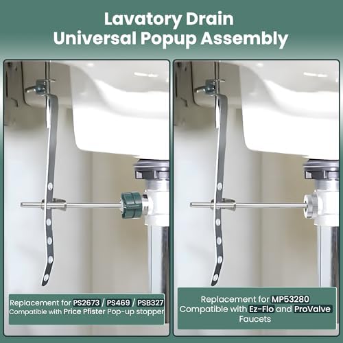 Enhon 4 Pack Lavatory Pop up Center Piece Assembly, Sink Pivot Rod Replacement - Image 2