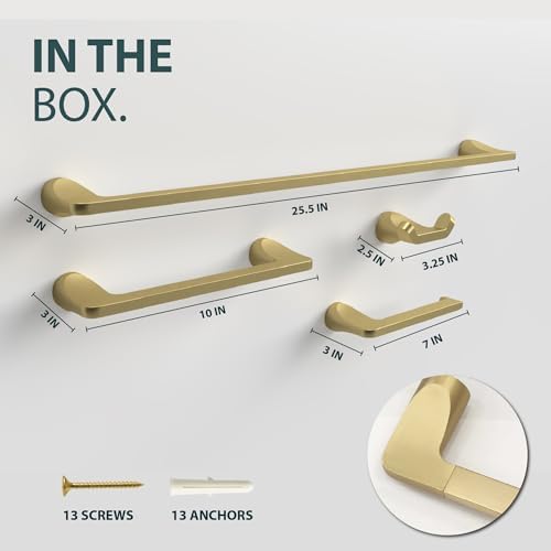 Mega Handles Bathroom Accessory Set Satin Brass - Image 3
