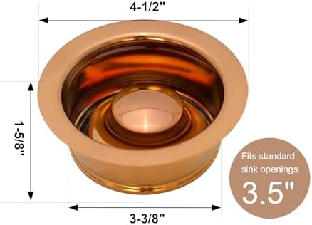 Akicon Kitchen Sink Antique Copper Finish Garbage Disposal Flange Stopper - Image 2