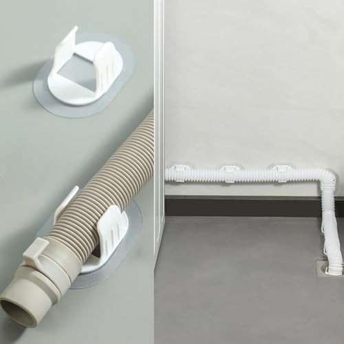 6 Pack Washing Machine Drain Hose Holder Guide Wall Mount Self-adhesive Fixing - Image 6