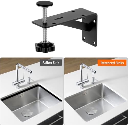 QWORK Undermount Sink Bracket, 4 Pack Sink Support Repair Kit - Image 5