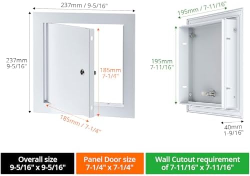 QWORK Aluminum Alloy Access Panel 8" x 8" – Service Shaft Door - Image 2