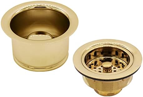 Westbrass CO2196-01 COMBO PACK 3-1/2" Post Style Large Kitchen Sink Basket by Westbrass