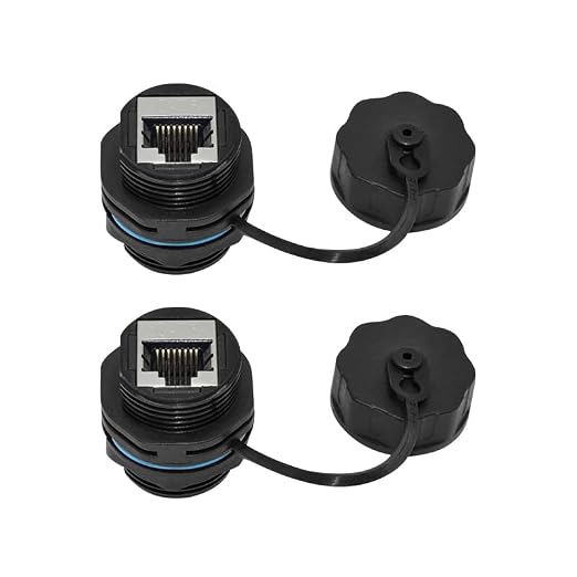RJ45 Panel Mount Waterproof Connector IP68 Cable Connector, Female to Female by ELifeApply