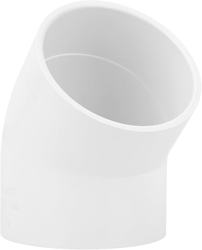 4" 45 Degree PVC Elbow Pipe Fitting Connector Furniture Build Grade SCH40 4 by Lswteiz