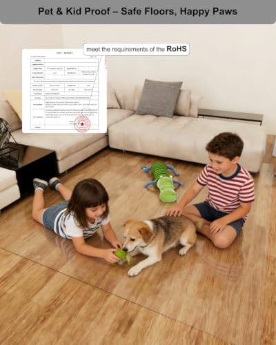 【16 Anti-Slip Stickers Included】6'×9' Large Clear Vinyl Floor Mats - Image 4