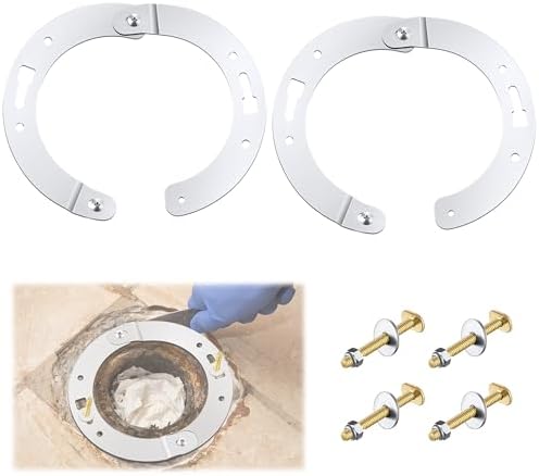 2 Piece Toilet Flange Repair Kit, Toilet Flange Repair Ring by CEOIGHE