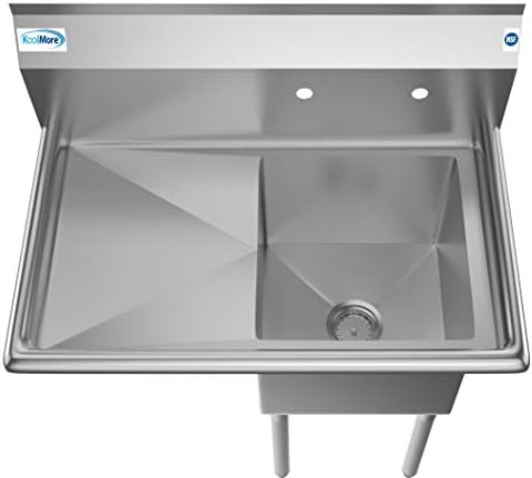 KoolMore 1 Compartment Stainless Steel NSF Commercial Kitchen Prep & Utility - Image 2