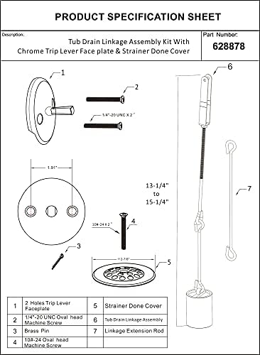 Tub Drain Linkage Assembly - Image 6