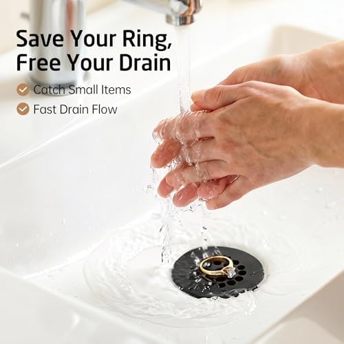 KES Bathroom Sink Grid Drain Without Overflow, Faster Drainage Anti-Clog - Image 5