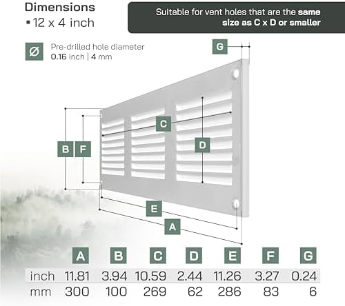 Vent Systems 12'' x 4'' Inch Pack of 2 - Image 2