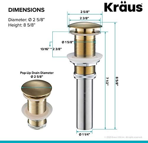 KRAUS Pop-Up Drain, Fits Sinks - Image 6