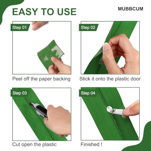 Self-Adhesive Dust Barrier Zipper - 7ft Instant Zipper Door - Image 5