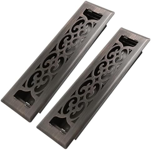 Howeall 2x10 Inches 2 Pack Heavy Duty Walkable Floor Register Easy Adjust Air by Howeall