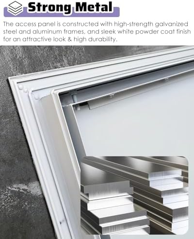 White Pull Open Attic Access Door Latch Ceiling 22 X 22, 22 X 30, 22 X 36 - Image 5