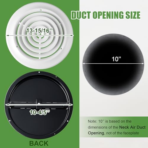 Therwen 4 Set 10inch Round Ceiling Diffuser Vent Cover - Image 2