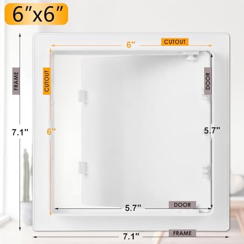 Suteck Access Panel for Drywall 6 x 6 Inch, Ceiling&Plumbing Access Door - Image 2