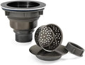 3 1/2" Kitchen Sink Drain Kit Replacement Sink Drain Assembly Removable 304 by QruiLanTu