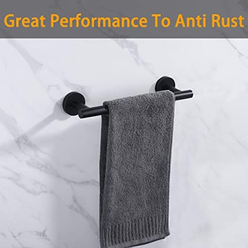 Nolimas Matte Black Bath Hand Towel Bar Single Bars Towel Rack Rod Classic Wall - Image 4