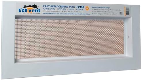 FV100-8HC Easy Replacement Vent, Foundation and Garage 5x14 Rough Opening by EZRventHomeReplacementVents
