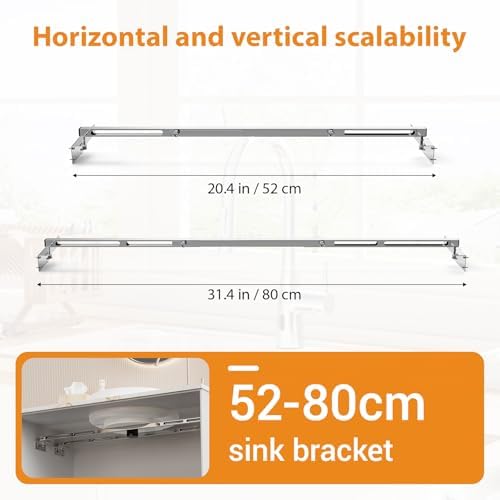 2-Pack Undermount Sink Bracket, Adjustable Undermount Sink Support Kit - Image 2