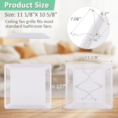 2-Piece S97013576 Bathroom Fan Cover Grille Replacement - Image 2