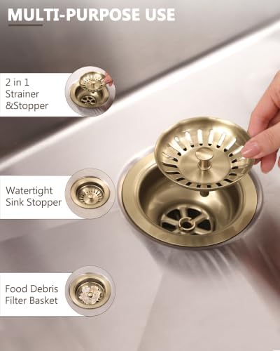 3.5'' Kitchen Sink Drain Strainer - Image 5