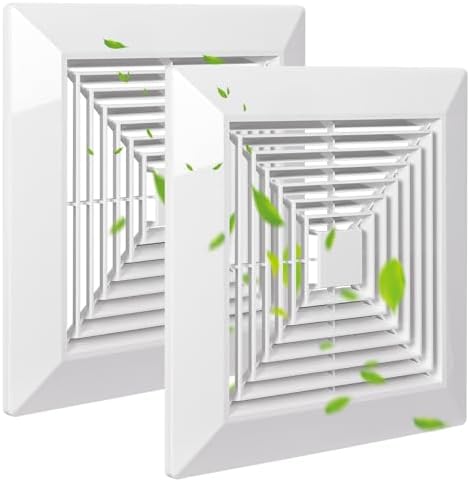 White 2 Piece Bathroom Exhaust Fan Cover by Unknown