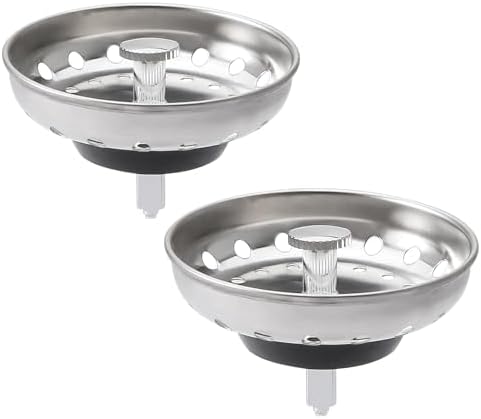 2 Pcs Kitchen Sink Filter and Plug Combination Basket, 304 Stainless Steel by QruiLanTu
