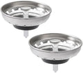 2 Pcs Kitchen Sink Filter and Plug Combination Basket, 304 Stainless Steel by QruiLanTu