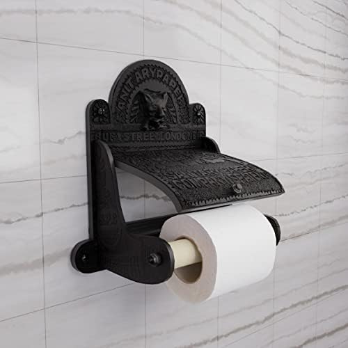 Renovators Supply Manufacturing Black Wall Mount Toilet Tissue Paper Holder - Image 2