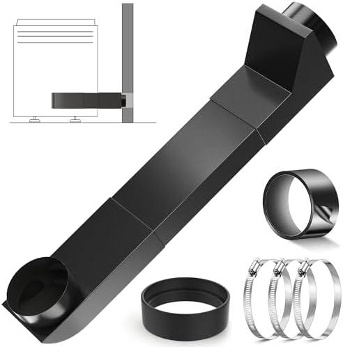 Upgraded UD48S 4" Telescoping Dryer Vent Kit, 17.7-29.5" Stainless Steel by Popbee
