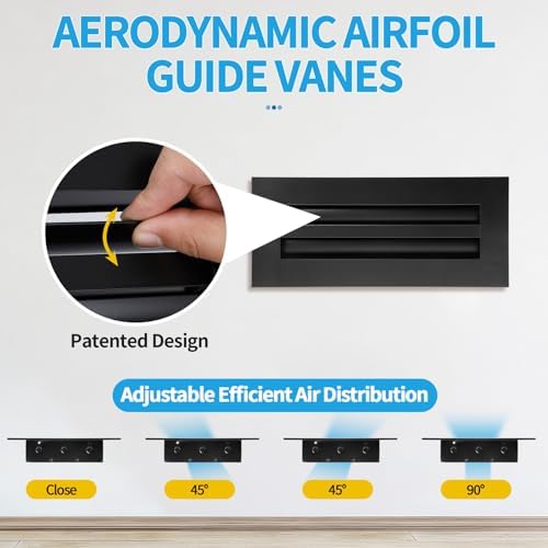 12x4 Modern AC Vent Cover, Decorative Air Vent Register Grille - Image 2