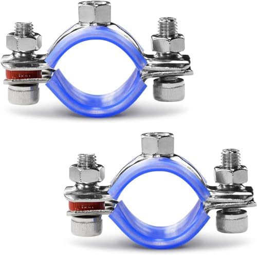 AKIHISA 2 Pcs 304 Stainless Steel Pipe Supports, Wall Mount Ceiling Mount Pipe by AKIHISA